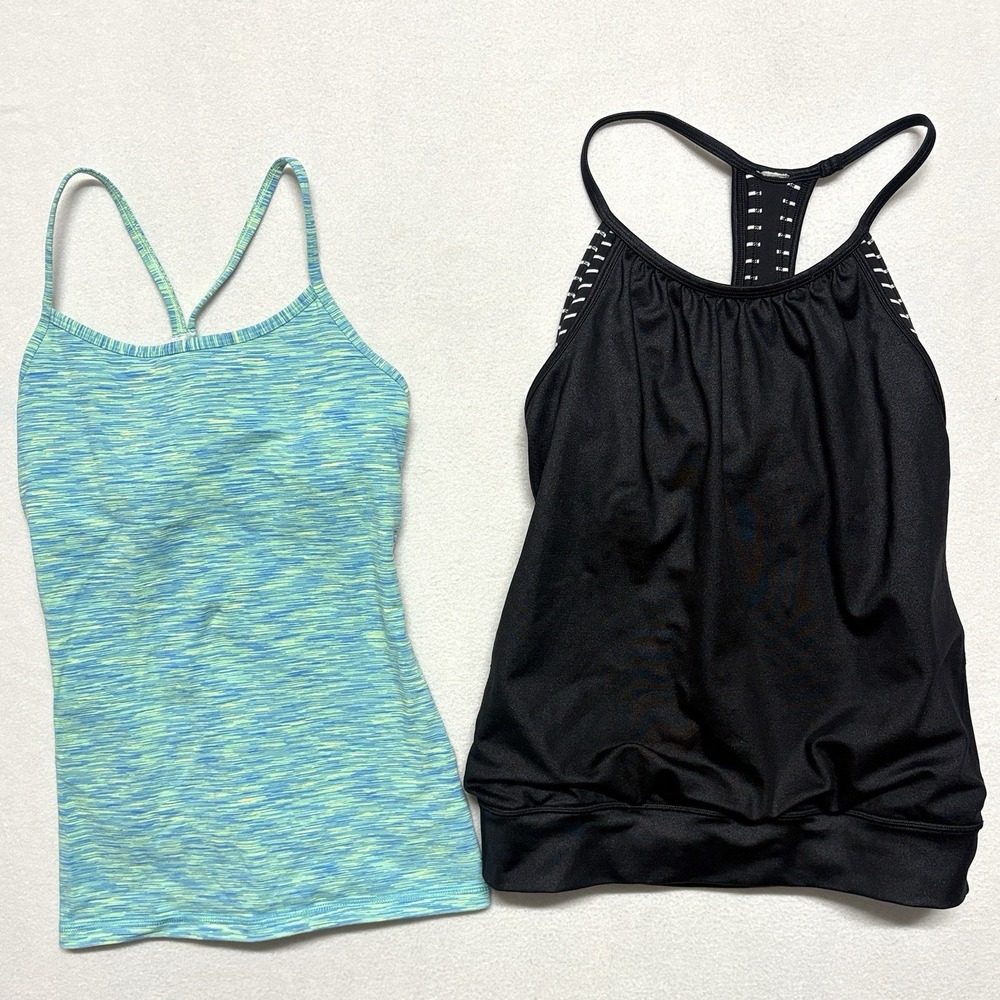 Ivviva By Lululemon Girls 14 Lot Of 2 Tank Tops Racerback Double Dutch Workout